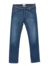 Jacob Cohen Five-pocket Embroidered-logo Jeans In Blue