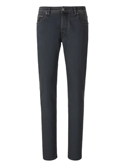 Jacob Cohen Trousers With Belt Loops And Multiple Pockets In Black