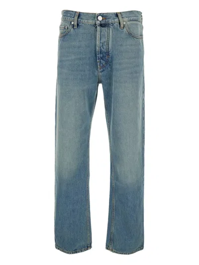 JACOB COHEN FIVE-POCKET LOGO-PATCH JEANS