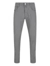 Jacob Cohen Five-pocket Logo Patch Trousers In Gray