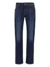 Jacob Cohen Slim Jeans With Back Patch Pockets In Blue
