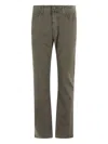 Jacob Cohen Bard Mid-rise Slim-cut Trousers In Green