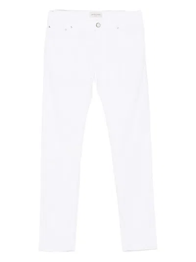 Jacob Cohen Five-pocket Trousers In White