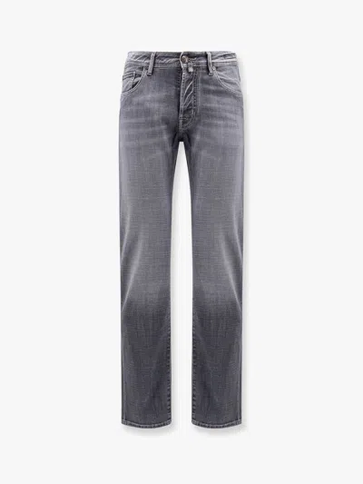 Jacob Cohen Five Pockets Grey Denim Trouser In Gray