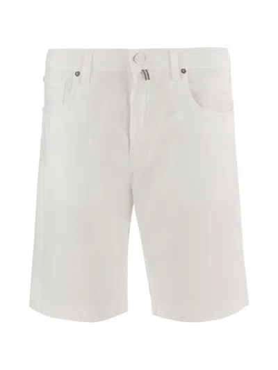Jacob Cohen Five-pocket Bermuda Shorts In White