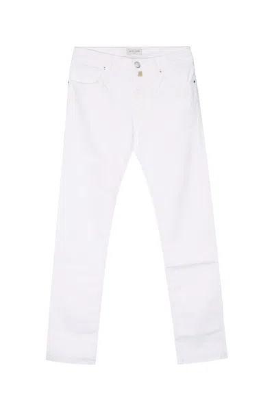 Jacob Cohen Five-pocket Trousers In White