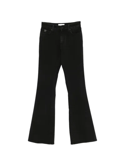 Jacob Cohen Flared Leg Denim Jeans In Black