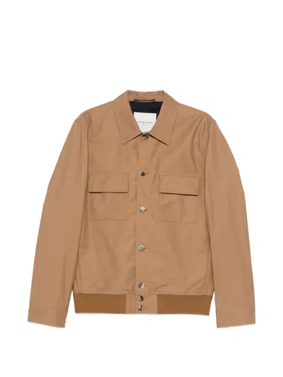 Jacob Cohen Front-pocket Shirt Jacket In Brown