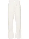 Jacob Cohen High Waist Cropped Trousers In White