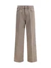 Jacob Cohen Grace Wide 5 Pocket Jeans In Brown