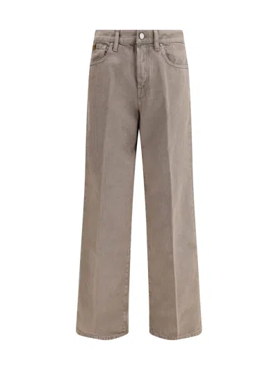 Jacob Cohen Grace Wide 5 Pocket Jeans In Brown