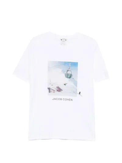 Jacob Cohen Graphic-print T-shirt In Neutral