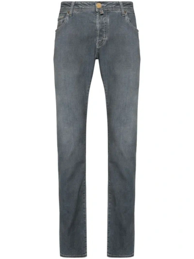 Jacob Cohen Gray Nick Slim Denim Pants In Grey