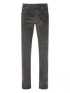 Jacob Cohen Gray Tailored Trousers With Ribbed Texture In Green