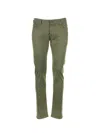 Jacob Cohen Green 5-pocket Trousers In Cotton In Green