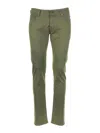 Jacob Cohen Green 5-pocket Trousers In Cotton In Green