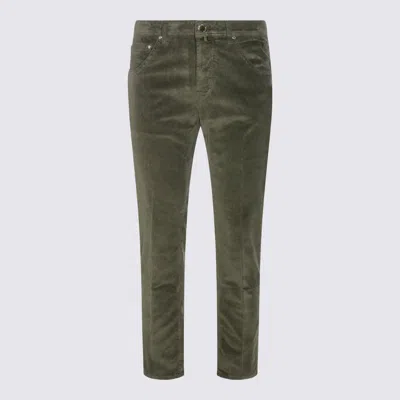 Jacob Cohen Green Cotton Carrot Scott Pants