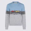 Jacob Cohen Color Block Crew Neck Sweater In Multi
