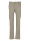 Jacob Cohen Straight Cotton Pants Belt Loops In Neutral