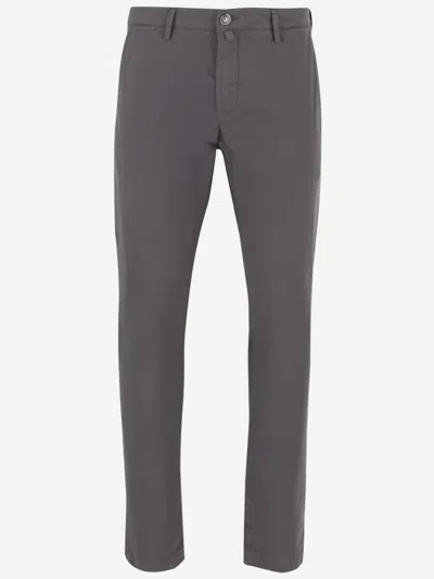 Jacob Cohen Grey Stretch Cotton Pants In Gray