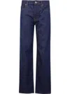 Jacob Cohen Wide Leg Jeans In Dark Blue Denim In Blue