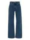 Jacob Cohen Wide Leg Denim Trousers Featuring Pockets In Blue