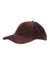 Jacob Cohen Brown Corduroy Baseball Cap With Embroidered Branding In Brown