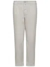 Jacob Cohen Crop Slim Single Pence Henry Pant In White