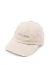 Jacob Cohen Herringbone-pattern Embroidered-logo Baseball Cap In Neutral