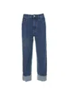 Jacob Cohen High Waist Boyfriend Jeans With Cuff