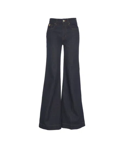 Jacob Cohen High-waisted Wide-leg Jeans With Five-pocket Design In Black