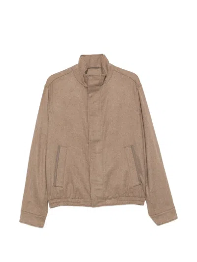 Jacob Cohen High-neck Elasticated-hem Jacket In Pink
