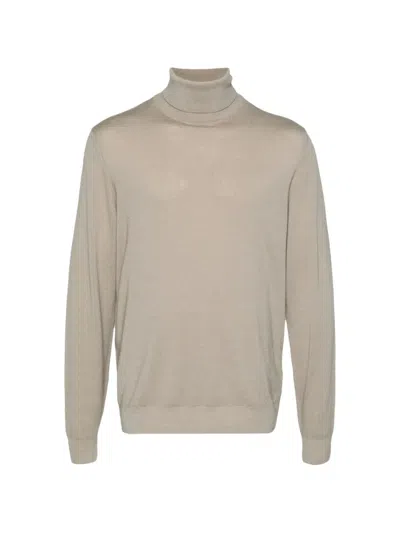 Jacob Cohen High-neck Wool Sweater In Neutral