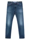 Jacob Cohen Blue Cotton Slim Men Jeans In Blue