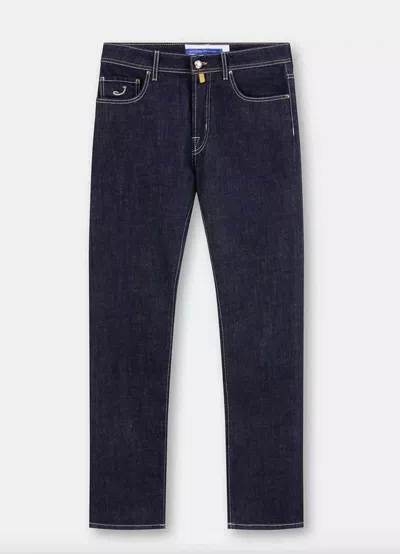 Jacob Cohen Italian Crafted Bandana Detail Jeans In Blue