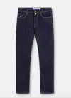 Jacob Cohen Italian Crafted Bandana Detail Jeans In Blue