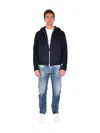 Jacob Cohen Hooded Zip-up Jacket In Blue