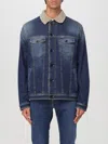 Jacob Cohen Fleece-collar Button-down Denim Jacket In Denim