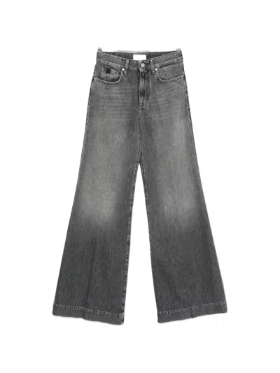 Jacob Cohen Jackie Faded-effect Wide-leg Jeans In Gray
