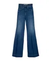 Jacob Cohen Looped Waistband Wide-leg Trousers In Blue