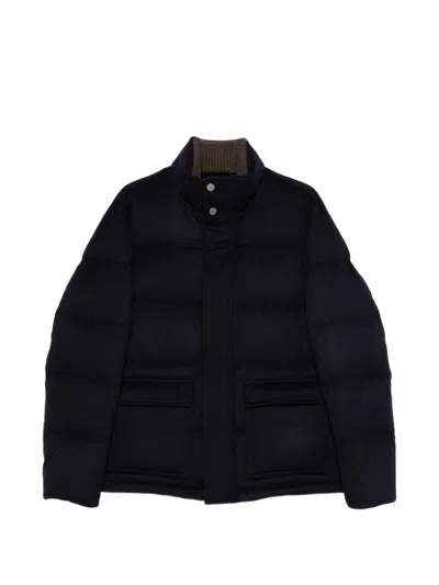 Jacob Cohen Cashmere Down Jacket In Blue