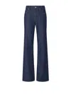 Jacob Cohen Wide Leg Jeans In Dark Blue Denim