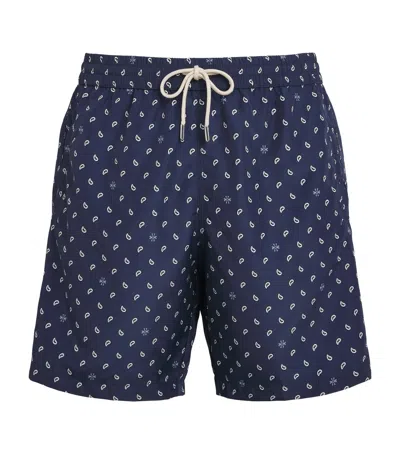 Jacob Cohen Paisley-print Swim Shorts In Blue