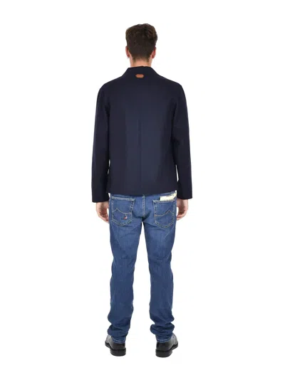Jacob Cohen Jacob Cohën Wool-cashmere Blend Jacket In Blue