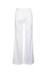 Jacob Cohen White Straight-leg Linen-blend Trousers
