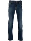Jacob Cohen Indigo Blue Cotton Blend Denim Jeans