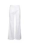 Jacob Cohen White Straight-leg Linen-blend Trousers In A00