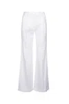 Jacob Cohen White Straight-leg Linen-blend Trousers In A00