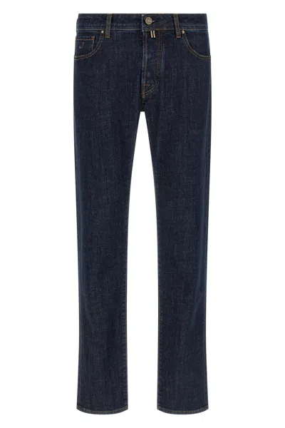 Jacob Cohen Blue Slim Mid Rise Jeans In Multi