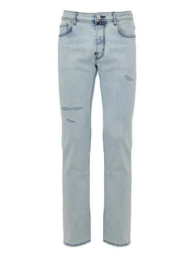 Jacob Cohen Blue Cotton Skinny Jean